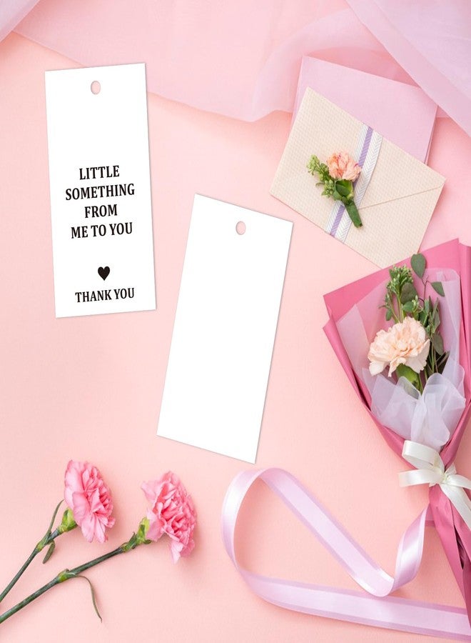 g2 بلس مجموعة G2PLUS من 50 بطاقة شكر - أبيض وأسود، بطاقات هدايا ورقية صغيرة مكتوب عليها "هدية صغيرة مني إليك" مع خيط، مثالية لتغليف الهدايا، والأعمال اليدوية، وحفلات الزفاف، وتوزيعات الحفلات. - Image 4